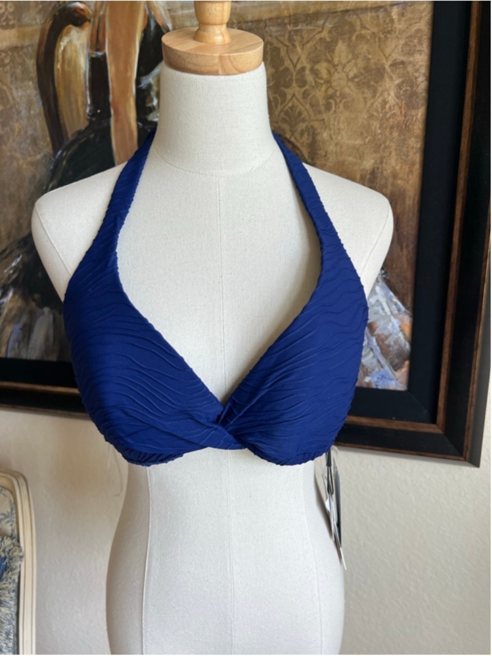 NWzT SEA LEVEL AUSTRALIA Blue Halter Bikini Top Size 12!